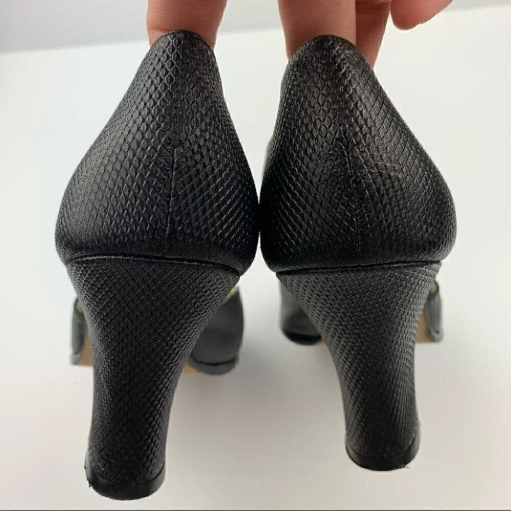 Paloma heels 7 Italian leather snakeskin print